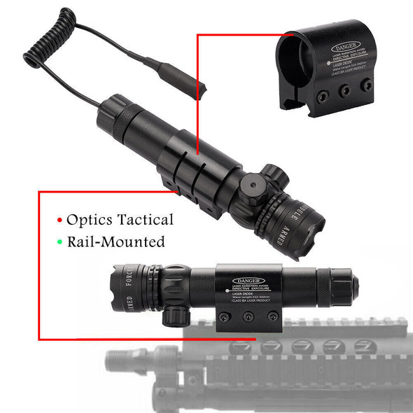 Tactical Hunting Red Green Dot Sight Scope 20mm Rail Adjustable Laser