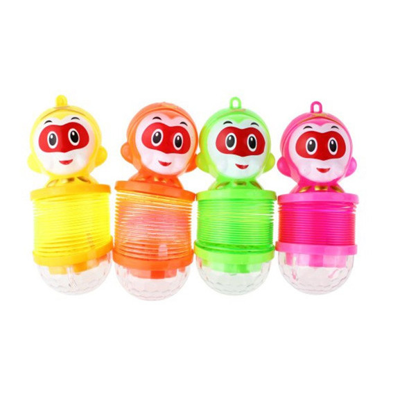 Monkey Lantern Projection Spring Expansion Light Toy Funny Animal Glowing Children Toy