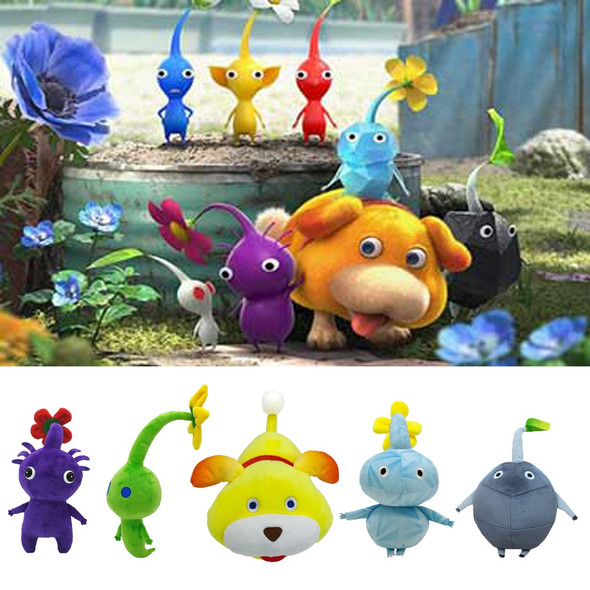 18-35cm Pikmin Oatchi Dog Plush Toys 5pcs Cute Soft Ice Pikmin Stuffed Home Room Decor Dolls For Kid Birthday Christmas Gifts