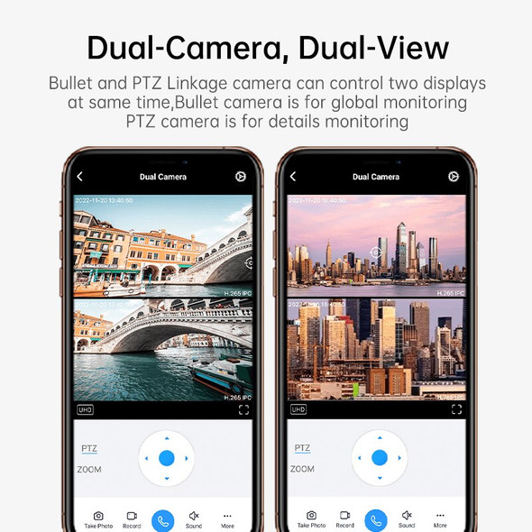Vstarcam New 2MP 2K Dual Lens Dual Picture Outdoor Wifi IP Camera No
