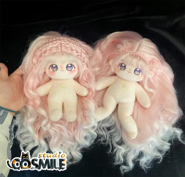 No Attributes Mermaid Princess Hime Fairy Pink Gradient Long Hair Wig Wan Stuffed Plushie 20cm 25cm Soft Plush Toy Body Toy XY