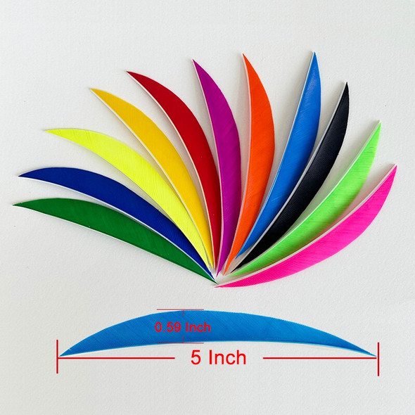 100Pcs/lot IBOUNFOX 5Inch Archery Fletches Fletching Turkey Feather