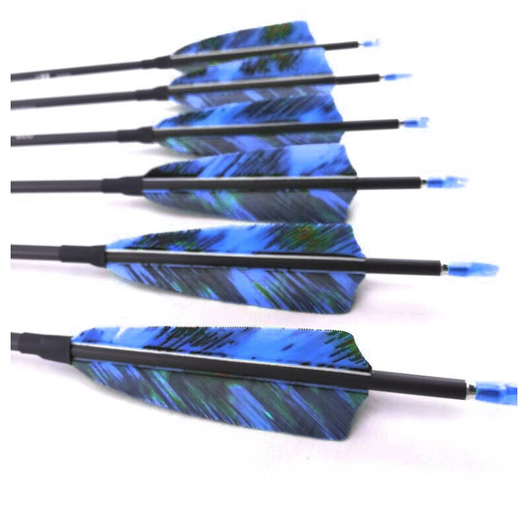 12Pcs Archery Spine 400 500 600 700 800 900 1000 Pure Carbon Arrows