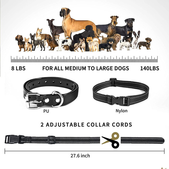 ABQP Electric Dog Training Collar Remote Control Rechargeable Dog Bark