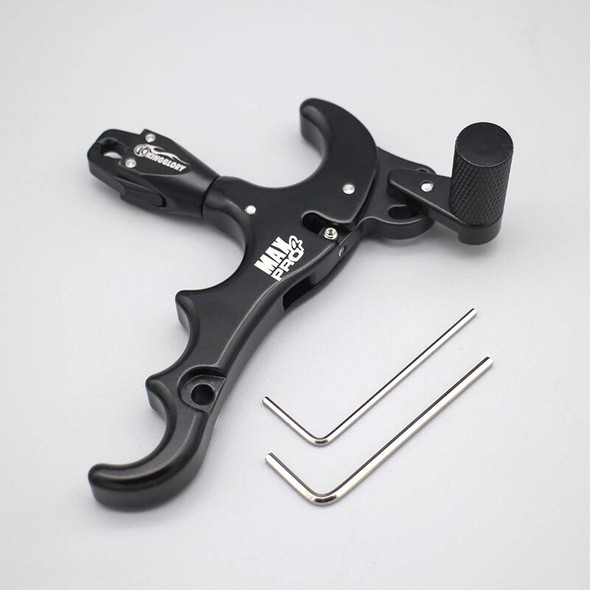 4 Finger Compound Bow Release Aids Aluminum Alloy Thumb Trigger Grip
