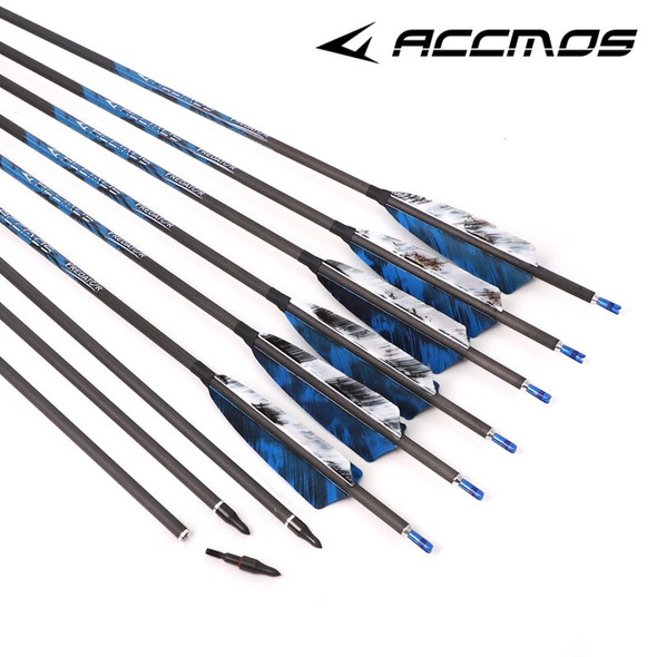 6/12pcs ID6.2mm 32inch Pure Carbon Arrows Spine 250&mdash;800 With