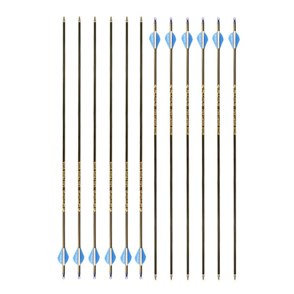 12pcs Newest Spine 350 400 Pure Carbon Arrow Id 6.2mm Archery Golden