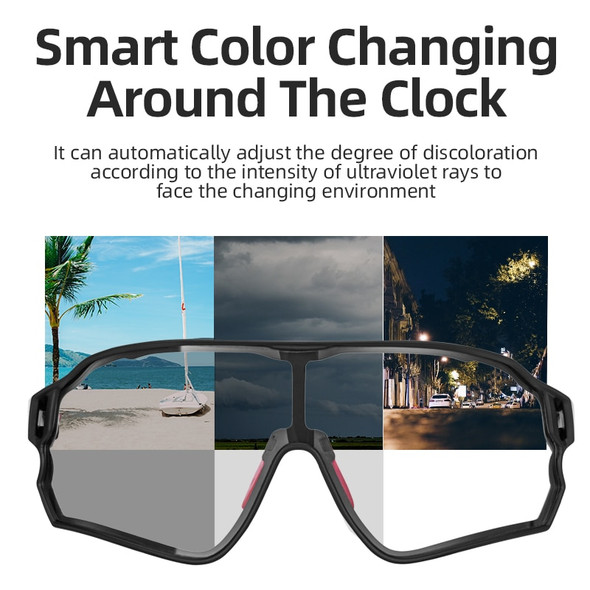 ROCKBROS Cycling Glasses Photochromic MTB Road Bike Glasses UV400 ROCKBROS Cycling Glasses Photochromic MTB Road Bike Glasses UV400