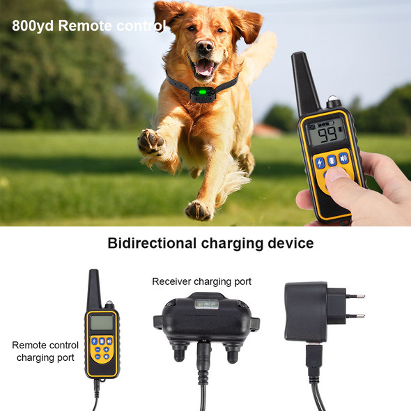 800m Electric Dog Training Collar Pet Remote Control Waterproof