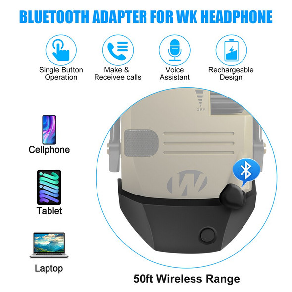 Bluetooth Adapter for Walker's Electronic Shooting Earmuffs Ear Bluetooth Adapter for Walker's Electronic Shooting Earmuffs Ear