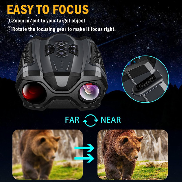New 10X Digital Zoom Night Vision Binoculars 7 Grade Infrared 4K FHD