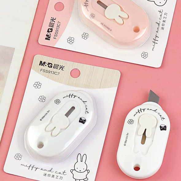 Kawaii Miffy Mini Art Knife Cut Paper Tool Knife Anime Characters Office Supplies Cartoon Animals Childrens Equipment