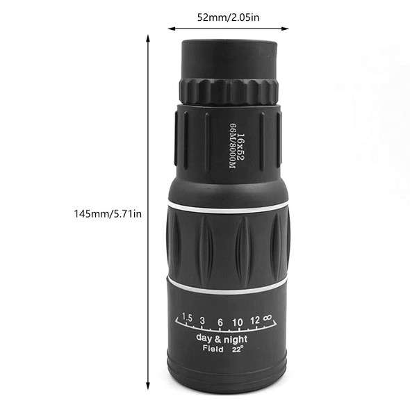16X52 Monocular Telescope 66M/8000M HD Scope Night Vision Telescope