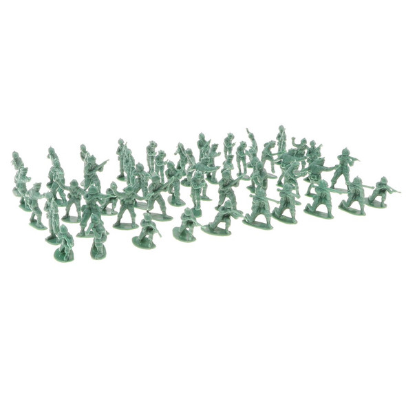 100 pcs 2cm Plastic Soldier Figures Toy Military Men Accessories