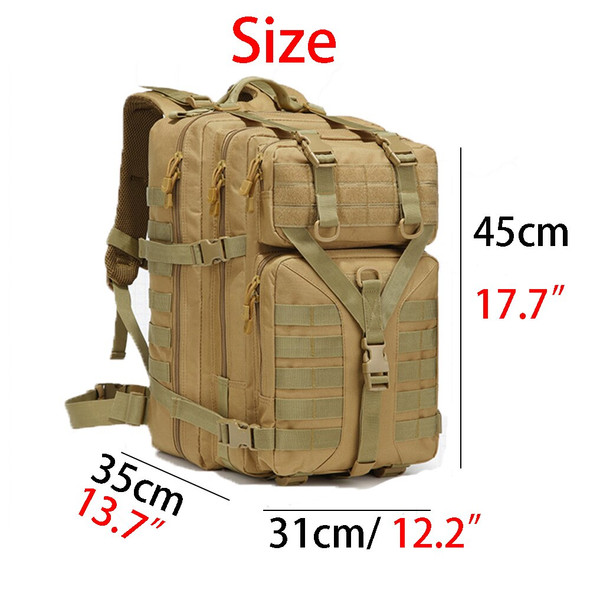 Mens Waterproof 3P Backpack Outdoor Mountaineering Hiking Bag Large Mens Waterproof 3P Backpack Outdoor Mountaineering Hiking Bag Large