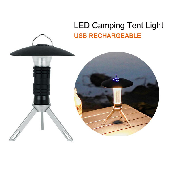 Led Camping Tent Light Usb Rechargeable 3 Lighting Modes Camping