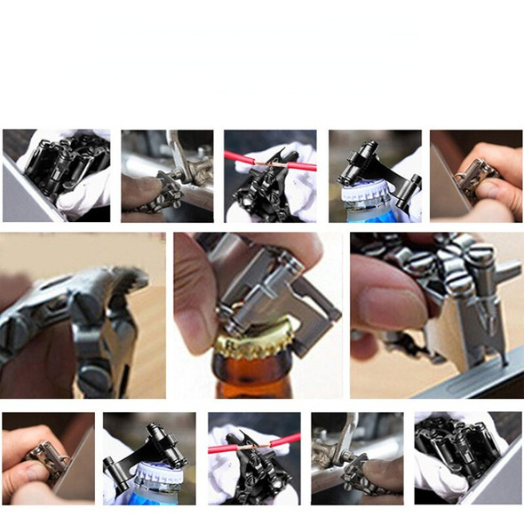 Multifunction Outdoor Tool Bracelet Screwdriver, Can Opener, Bottle