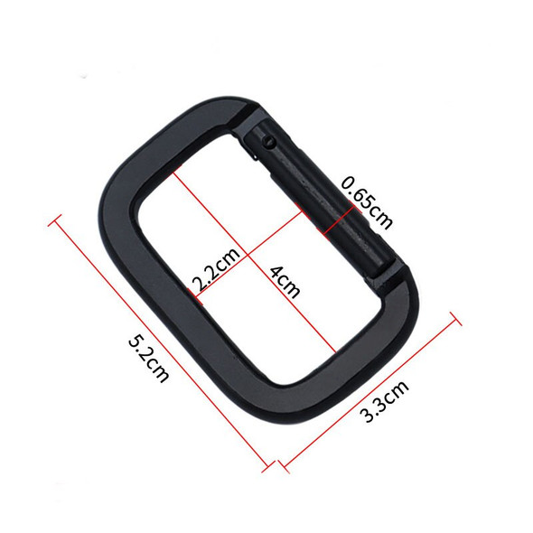 1/5pcs Square Ring Carabiner Buckles Spring Carabiners Snap Hooks Clip