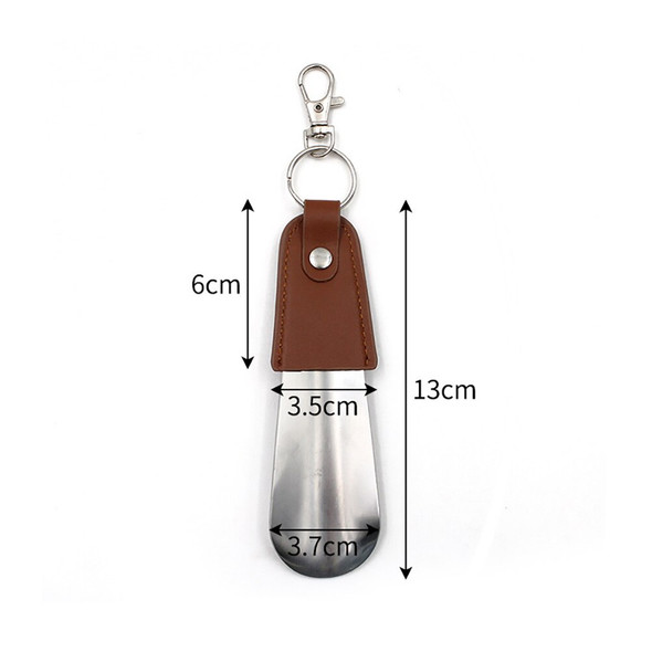 Shoehorn Keychain Kids Travel Trumpet Convenient Short Stainless Steel