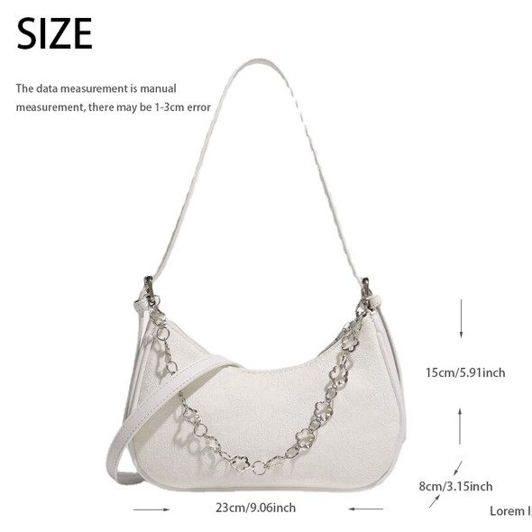 High-end Niche Design Bags for Women 2023 New Fresh and Cute All-match Jacquard Small Bag One Shoulder Messenger Armpit Bag