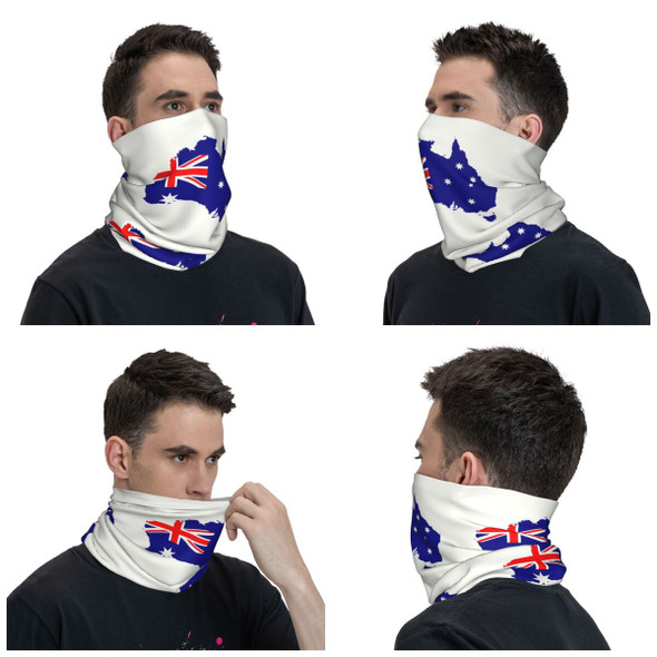 Australia Flag Map Neck Gaiter Men Women Windproof Winter Australian