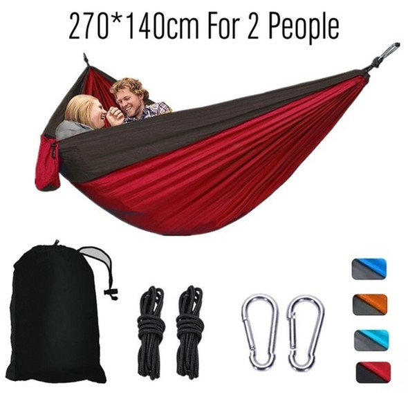 Nylon Color Matching Hammock Outdoor Camping Ultra Light Portable