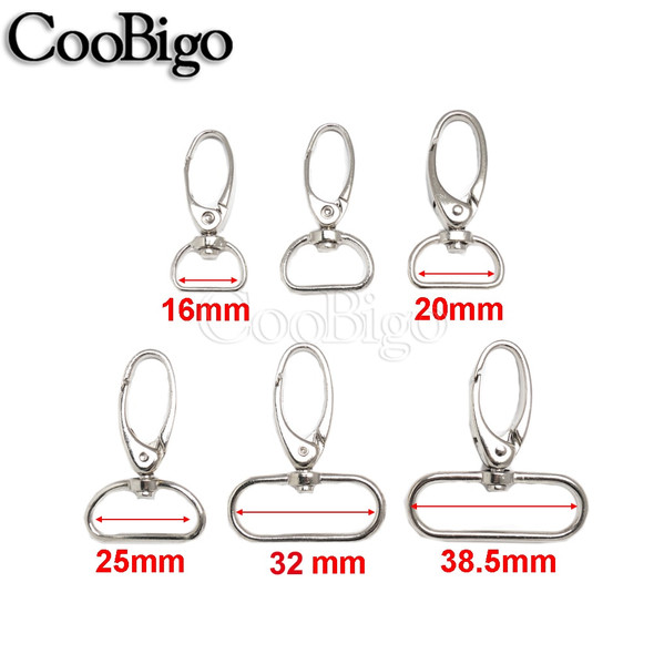 5pcs Swivel Lobsster Clasp Lanyard Snap Hook Metal Bags Strap Buckles