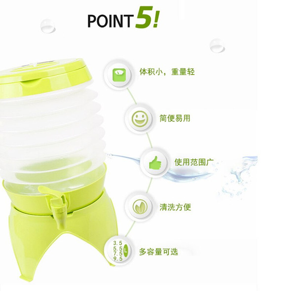 3.5L Folding Bucket Outdoor Water Container for Camping Portable