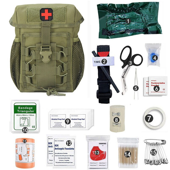 IFAK Survival Kit Pouch Outdoor Military Medical Bag Tactical Bandage