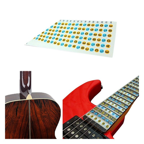 4X Guitar Fretboard Note Decals Fingerboard Frets Map Sticker For
