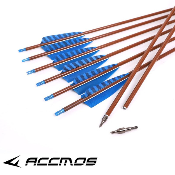 6/12pc Wood Skin Pure Carbon Arrows 32 inch Spine 350 400 450 500 550