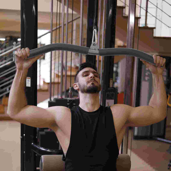 Fitness Bar Steel Bicep Pull Exercising Rod Accessories Down Biceps