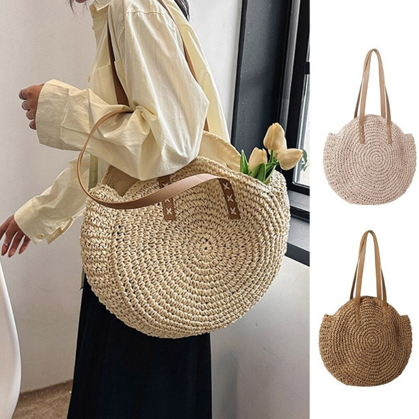 2023 New Summer Straw Bags Beach Tote Bag for Women Large Capacity Straw Tote Bag with Zipper Beach Handbags Woven Shoulder Bag