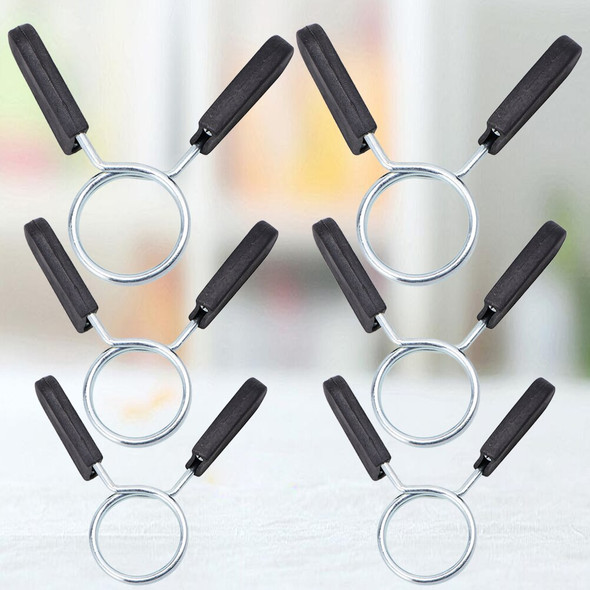 6pcs Barbell Clamps Bar Spring Clips for Gym Powerlifting Cross Fit