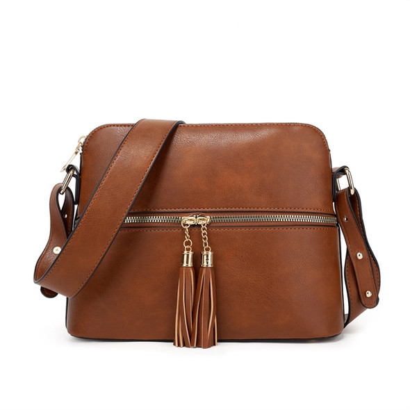 PU Leather Shoulder Bags Women Leisure Purses Tassels Fashion Brown Crossbody Messenger Bag For Shopping School PU Leather Shoulder Bags Women Leisure Purses Tassels Fashion Brown Crossbody Messenger Bag For Shopping School