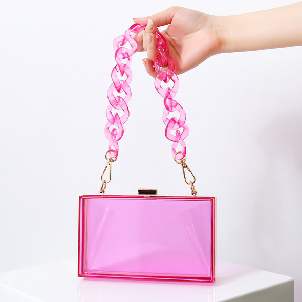 New Handbags Chain Crossbody Bags For Women Designer Jelly Purse Acrylic Shoulder Bag Ladies Candy Color Party Wallet Cute