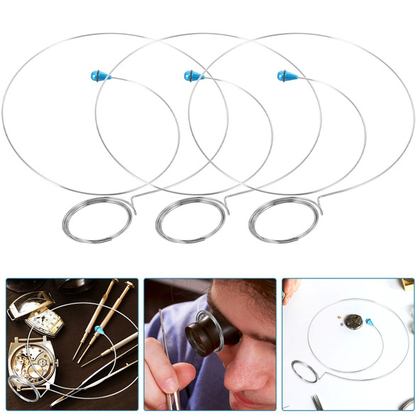 3 Pcs Glasses Stand Holder Eyepiece Steel Ring Wire Adjustable