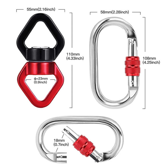 Swivel Descender Carabiners | Swivel Aerial Yoga Hammock | Climbing Swivel Descender Carabiners | Swivel Aerial Yoga Hammock | Climbing