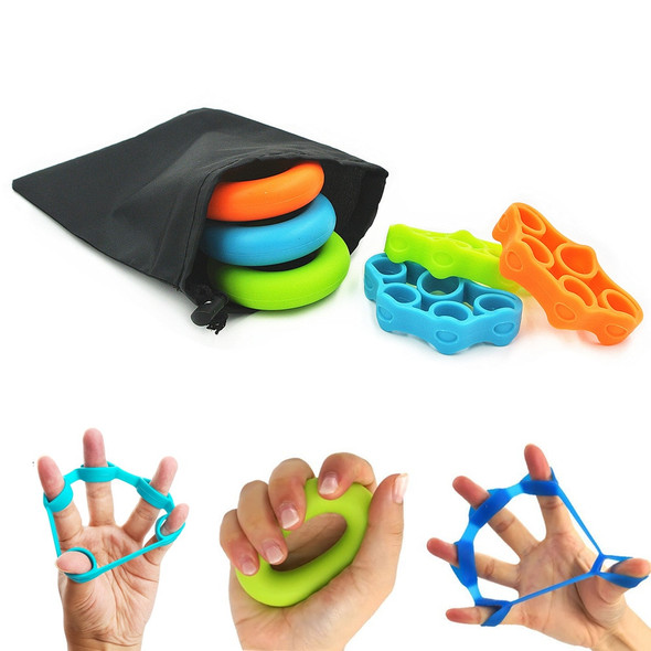 3 Levels Finger Stretcher Resistance Bands Finger Grip Exerciser Hand