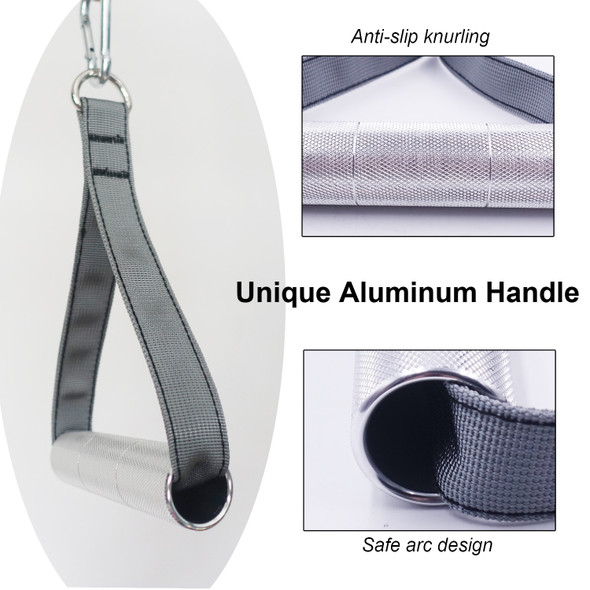 1 Pair Heavy Duty Resistance Bands Metal Gym Handles with Hook Double 1 Pair Heavy Duty Resistance Bands Metal Gym Handles with Hook Double