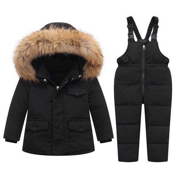 Parker coat real fur hooded boys coat winter down jacket children's Parker coat real fur hooded boys coat winter down jacket children's