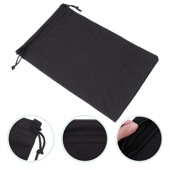 10 Pcs Ski Goggle Drawstring Pocket Sports Sunglasses Case Flannel