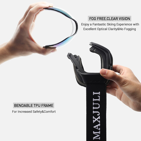 Ski Goggles,otg Anti-fog Snowboard Skate Snowmoblie Double Layer