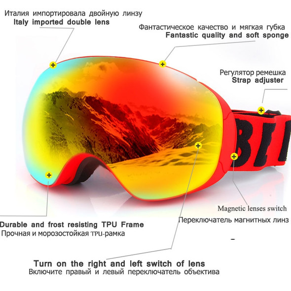 2022 Magnetic Ski Goggles With Quick-change Lens Uv400 Protection