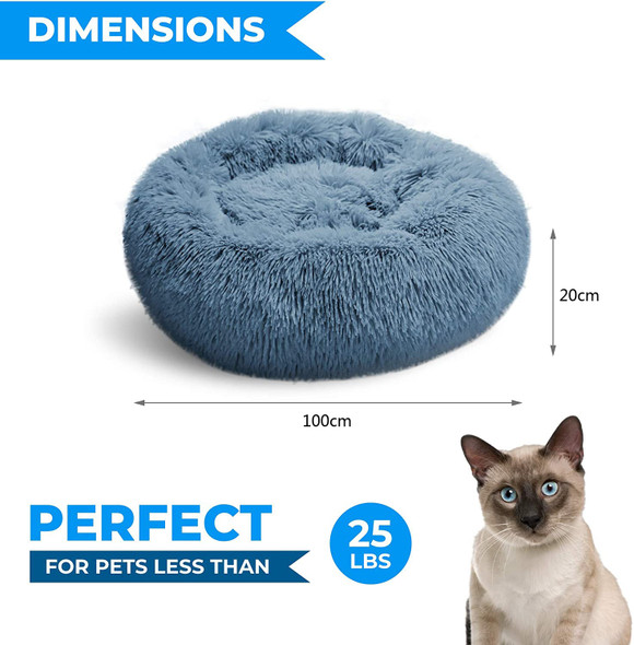 Round Cat Bed Dogs Bed House Kennel Pet Mats Soft Long Plush Mat Pet Warm Basket Cushion Cats House Sofa Machine Wash Kennel