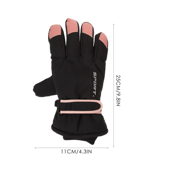 1 Pair Ski Gloves Hiking Gloves Winter Sports Gloves Warm Mitts for