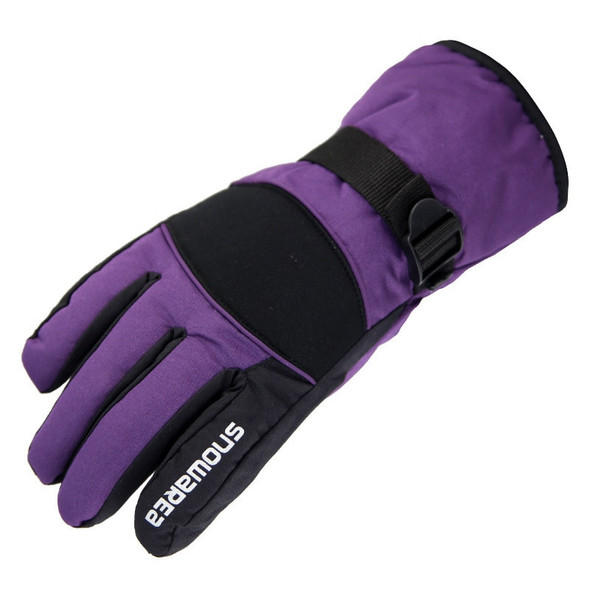 Ski Gloves Women Men Winter Warm Waterproof Windproof Plush Adult