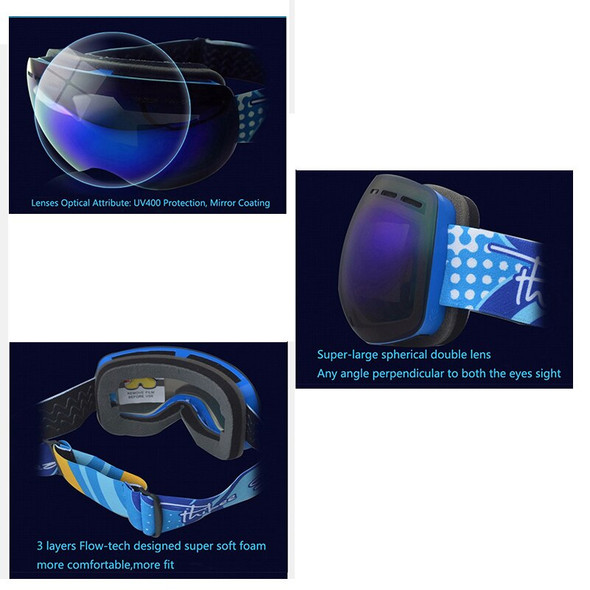 New Ski Double Layers Goggles Anti Fog Man Snow Snowboard Glasses New Ski Double Layers Goggles Anti Fog Man Snow Snowboard Glasses