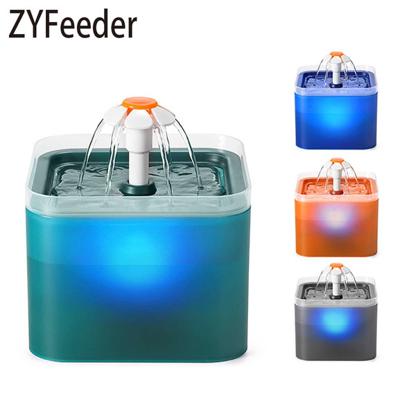 2L Automatic Cats and Dogs Water Fountain with LED Lighting USB Pet Water Dispenser with Recirculate Filtring for Pet Feeder 2L Automatic Cats and Dogs Water Fountain with LED Lighting USB Pet Water Dispenser with Recirculate Filtring for Pet Feeder