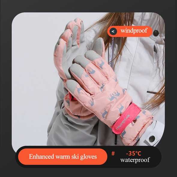 Professional Ski Gloves Women Touch Screen Fleece Winter Warm